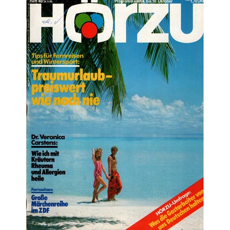 HÖRZU 40 / 4 bis 10 Oktober 1986 - Traumurlaub