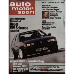 auto motor & sport Heft 12 / 16 Juni 1982 - VW Scirocco