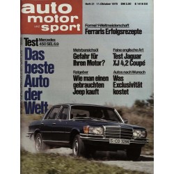 auto motor & sport Heft 21 / 11 Okt. 1975 - Mercedes 450 SEL