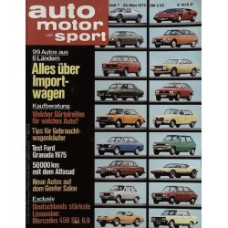auto motor & sport Heft 7 / 29 März 1975 - Importwagen