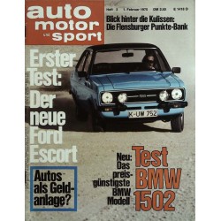 auto motor & sport Heft 3 / 1 Februar 1975 - Ford Escort