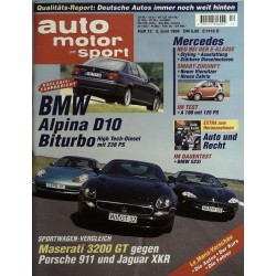 auto motor & sport Heft 12 / 2 Juni 1999 - Sportwagen