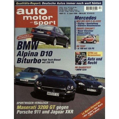 auto motor & sport Heft 12 / 2 Juni 1999 - Sportwagen