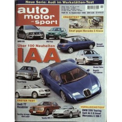 auto motor & sport Heft 19 / 8 September 1999 - IAA-Neuheiten