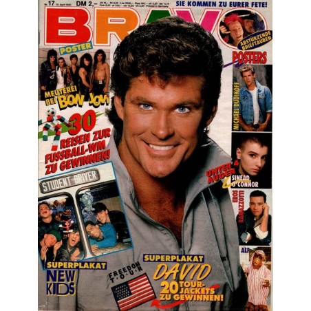 BRAVO Nr.17 / 19 April 1990 - David Hasselhoff