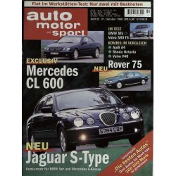 auto motor & sport Heft 22 / 21 Oktober 1998 - Jaguar S-Type