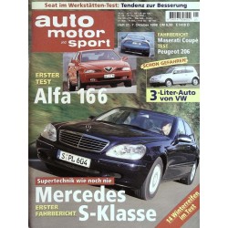 auto motor & sport Heft 21 / 7 Oktober 1998 - Mercedes S-Klasse