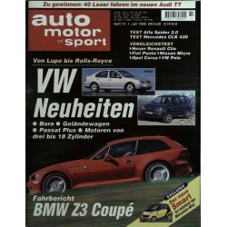 auto motor & sport Heft 14 / 1 Juli 1998 - VW Neuheiten