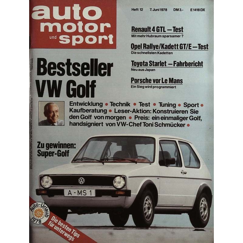 auto motor & sport Heft 12 / 7 Juni 1978 - Super-Golf