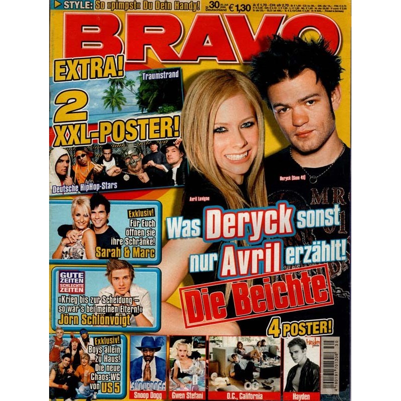 BRAVO Nr.30 / 20 Juli 2005 - Deryck & Avril die Beichte