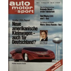 auto motor & sport Heft 4 / 15 Februar 1978 - Pontiac TransAm