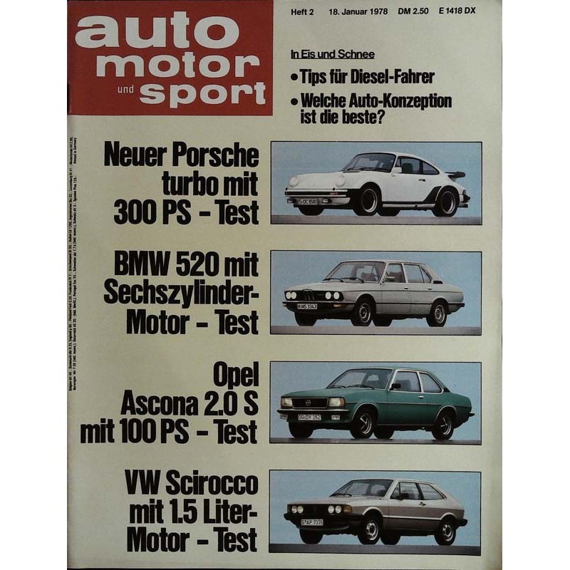 auto motor & sport Heft 2 / 18 Januar 1978 - Tests
