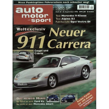auto motor & sport Heft 20 / 20 September 1996 - 911 Carrera