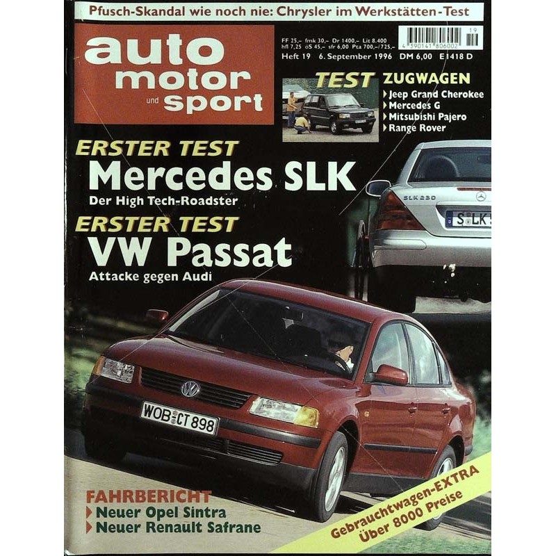 auto motor & sport Heft 19 / 6 September 1996 - VW Passat
