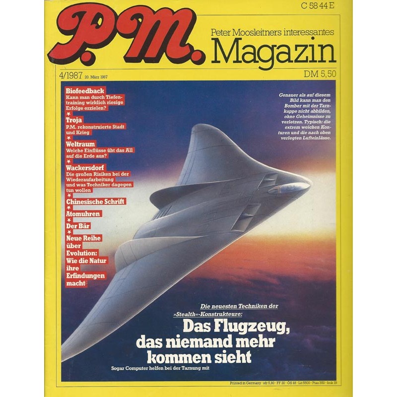 P.M. Ausgabe Juni 4/1987 - Das Flugzeug, das niemand mehr ...