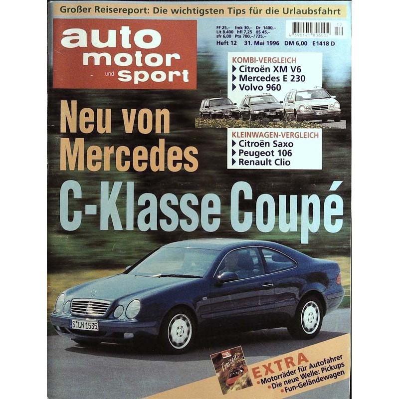 auto motor & sport Heft 12 / 31 Mai 1996 - C-Klasse Coupe
