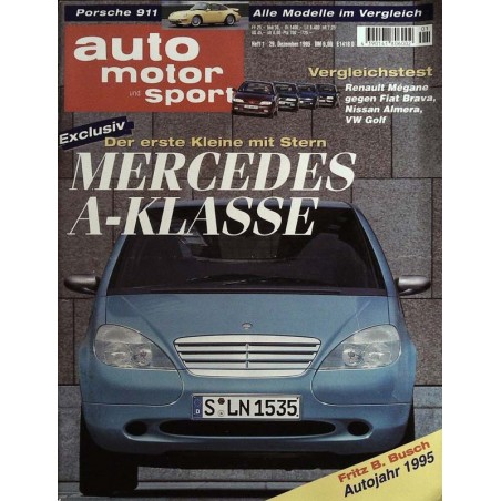 auto motor & sport Heft 1 / 29 Dezember 1995 - Mercedes A-Klasse