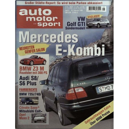 auto motor & sport Heft 5 / 23 Februar 1996 - Mercedes E-Kombi