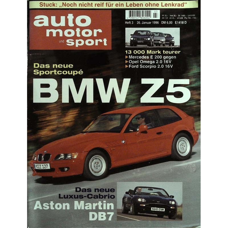 auto motor & sport Heft 3 / 26 Januar 1996 - BMW Z5