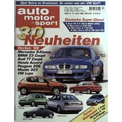 auto motor & sport Heft 13 / 17 Juni 1998 - 30 Neuheiten
