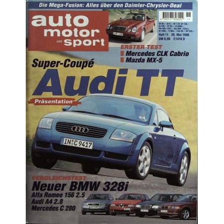 auto motor & sport Heft 11 / 20 Mai 1998 - Coupe Audi TT