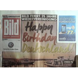 Bild Zeitung Donnerstag, 1 Oktober 2015 - Happy Birthday