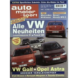 auto motor & sport Heft 7 / 25 März 1998 - VW-Neuheiten