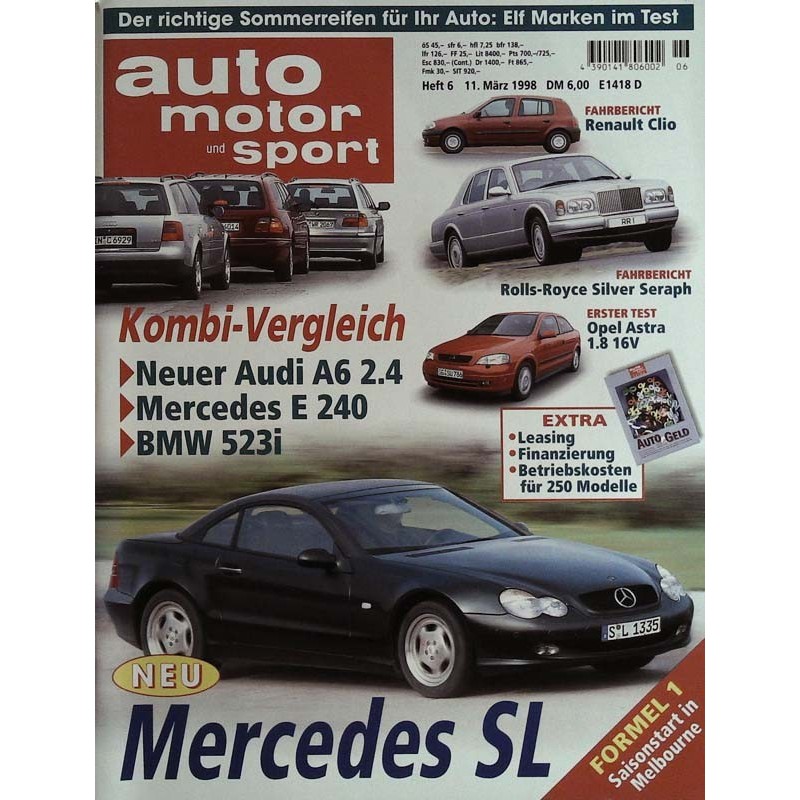auto motor & sport Heft 6 / 11 März 1998 - Mercedes SL