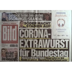 Bild Zeitung Mittwoch, 26 Januar 2022 - Corona Extrawurst