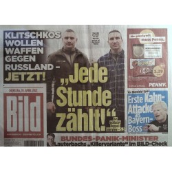 Bild Zeitung Dienstag, 19 April 2022 - Die Klitschkos
