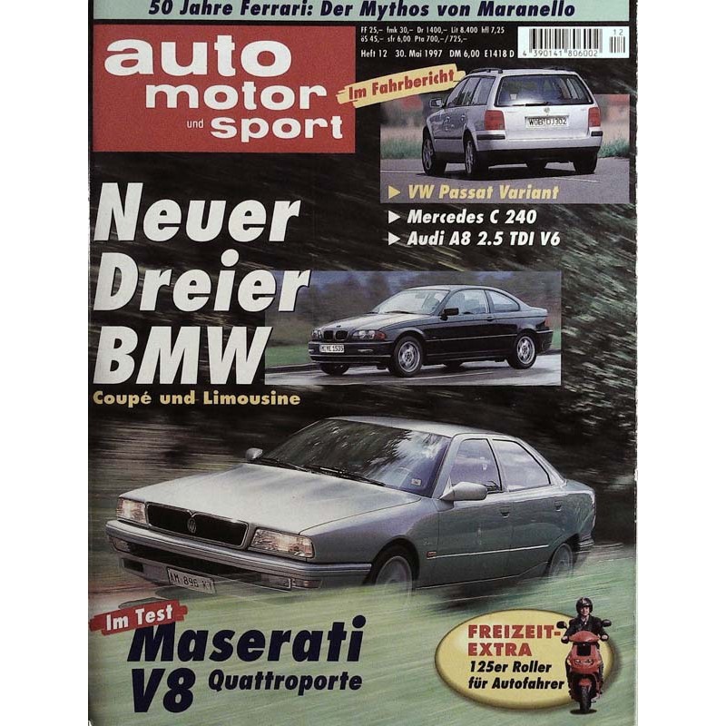 auto motor & sport Heft 12 / 30 Mai 1997 - Neuer Dreier BMW