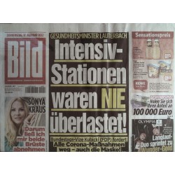 Bild Zeitung Donnerstag, 17 Februar 2022 - Intensivstationen