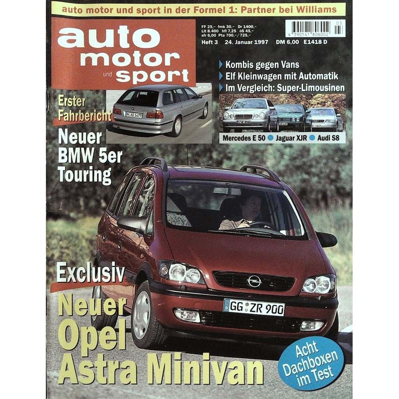 auto motor & sport Heft 3 / 24 Januar 1997 - Opel Astra Minivan