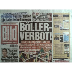 Bild Zeitung Samstag, 18 Dezember 2021 - Böller-Verbot!