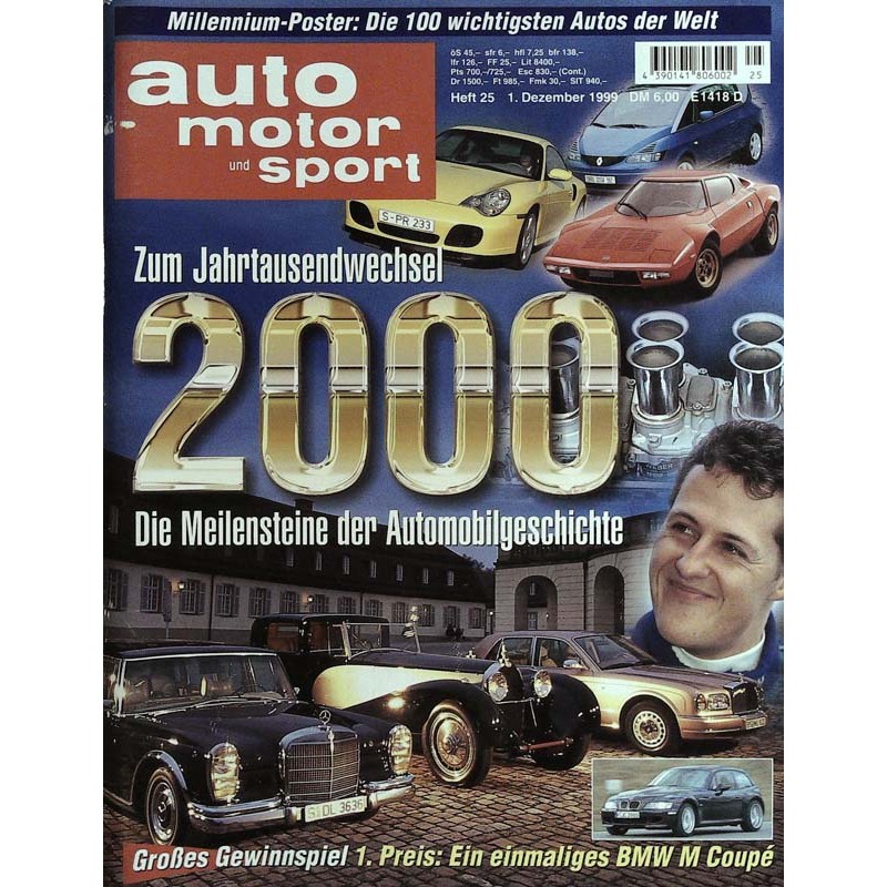 auto motor & sport Heft 25 / 1 Dez. 1999 - Jahrtausendwechsel