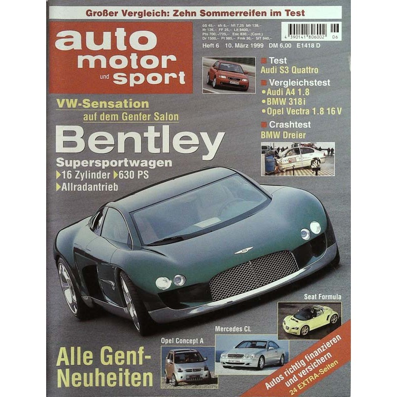 auto motor & sport Heft 6 / 10 März 1999 - Bentley