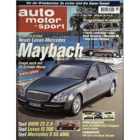 auto motor & sport Heft 10 / 5 Mai 1999 - Maybach Coupe