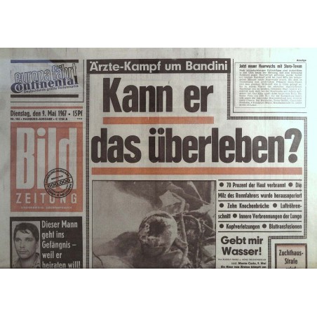 Bild Zeitung Dienstag, 9 Mai 1967 - Lorenzo Bandini