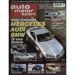 auto motor & sport Heft 9 / 21 April 1999 - Neuer Dreikampf