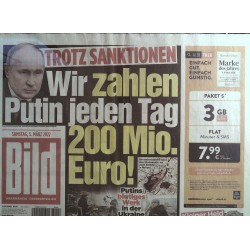 Bild Zeitung Samstag, 5 März 2022 - Trotz Sanktionen