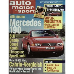 auto motor & sport Heft 15 / 10 Juli 1992 - Mercedes 190