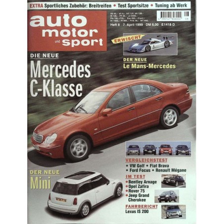 auto motor & sport Heft 8 / 7 April 1999 - Mercedes C-Klasse
