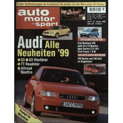 auto motor & sport Heft 3 / 27 Januar 1999 - Audi Neuheiten