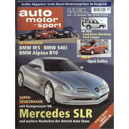 auto motor & sport Heft 1 / 30 Dezember 1998 - Mercedes SLR