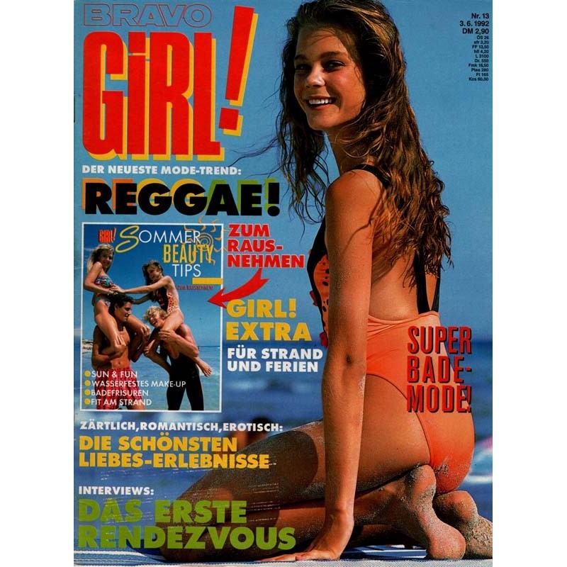 Bravo Girl Nr.13 / 3 Juni 1992 - Super Bade-Mode!