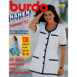burda Nähen leicht & schnell 2/92 1992 - Sommer 92