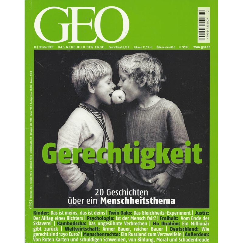 Geo Nr. 10 / Oktober 2007 - Gerechtigkeit
