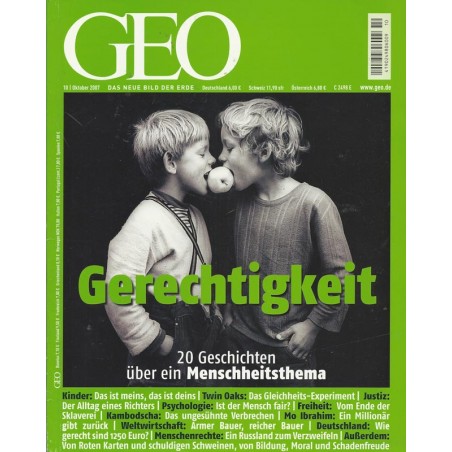 Geo Nr. 10 / Oktober 2007 - Gerechtigkeit