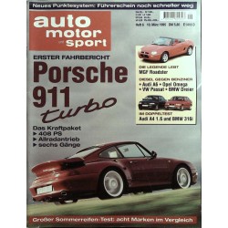 auto motor & sport Heft 6 / 10 März 1995 - Porsche 911 turbo