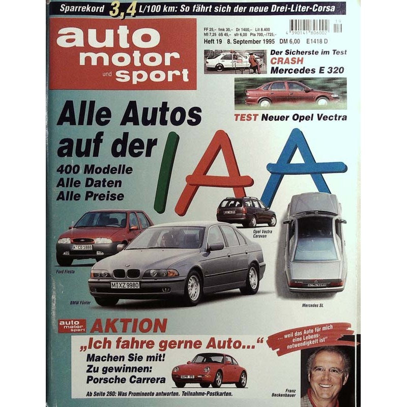 auto motor & sport Heft 19 / 8 September 1995 - IAA